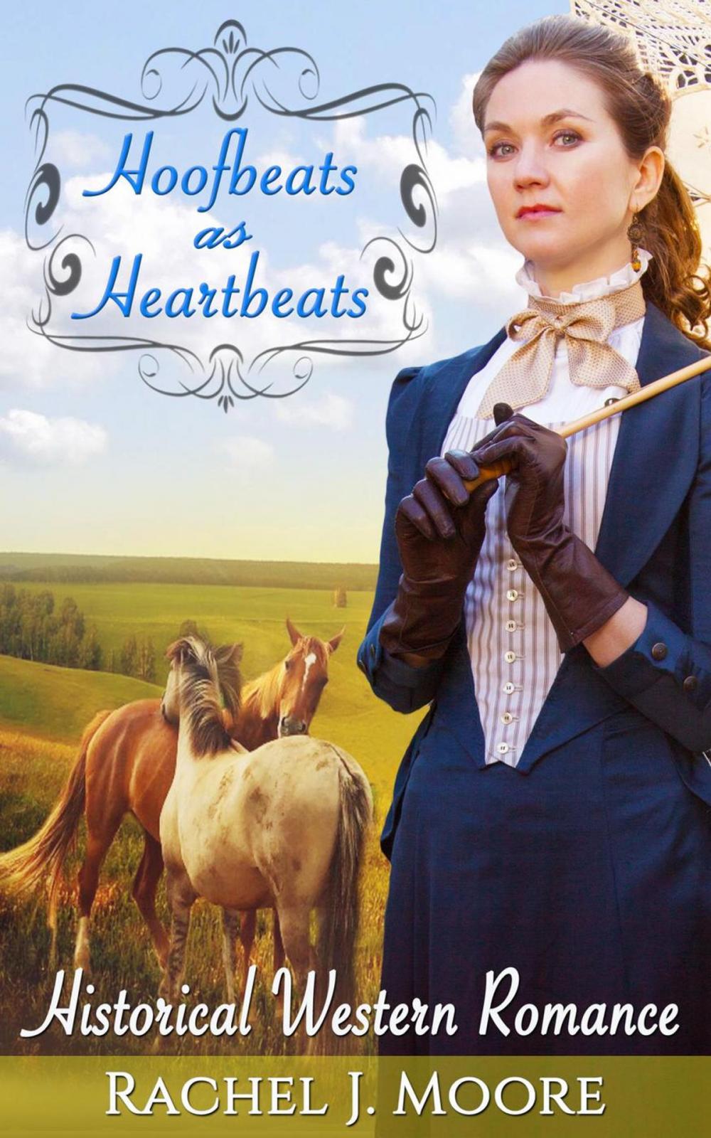 Big bigCover of Hoofbeats as Heartbeats - Clean Historical Western Romance