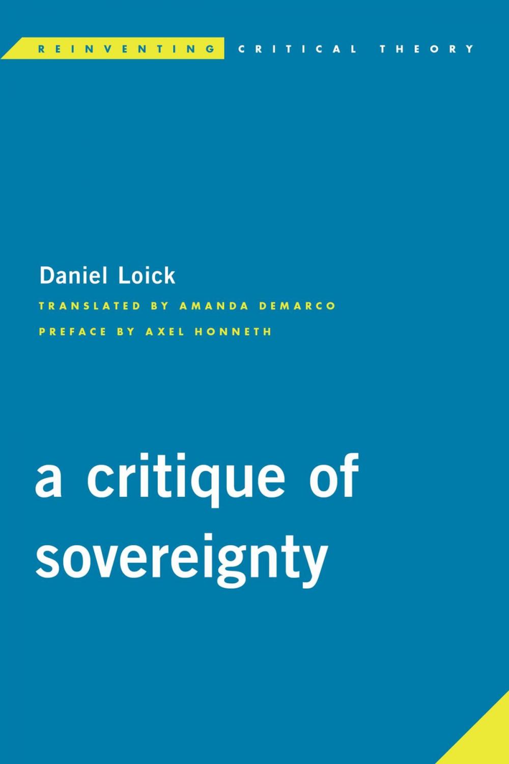 Big bigCover of A Critique of Sovereignty