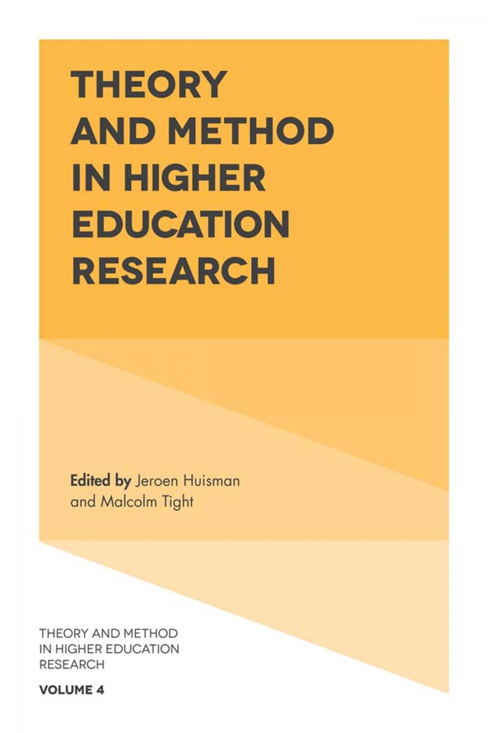 Big bigCover of Theory and Method in Higher Education Research