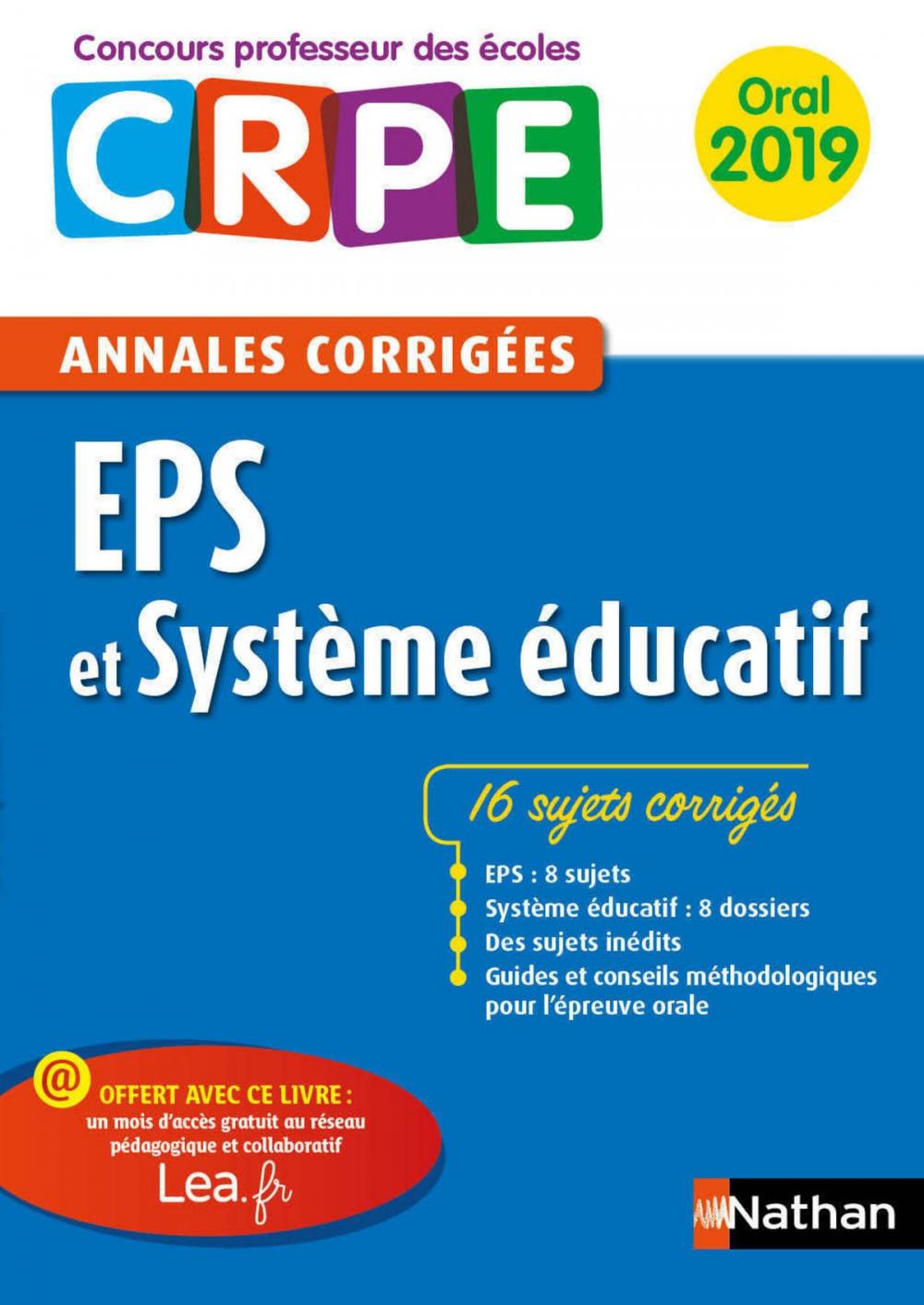 Big bigCover of Ebook - Annales CRPE : EPS 2019