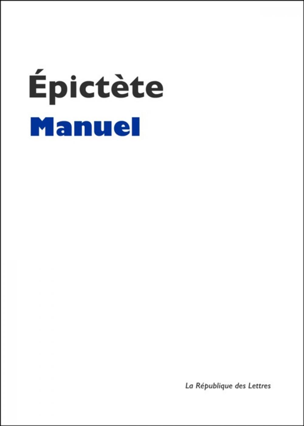 Big bigCover of Manuel d'Épictète