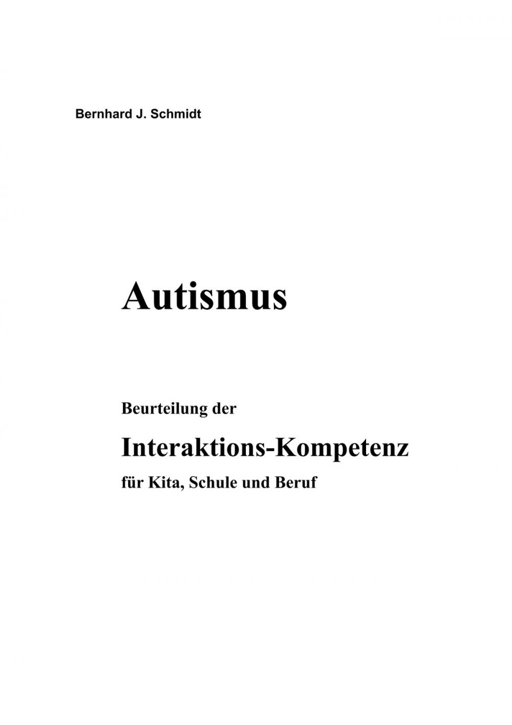 Big bigCover of Autismus. Beurteilung der Interaktions-Kompetenz für Kita, Schule und Beruf