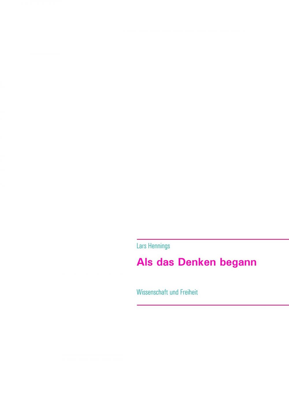 Big bigCover of Als das Denken begann