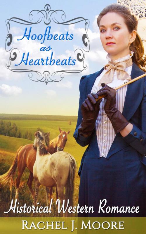 Cover of the book Hoofbeats as Heartbeats - Clean Historical Western Romance by Rachel J. Moore, Clean & Wholesome Romance Club