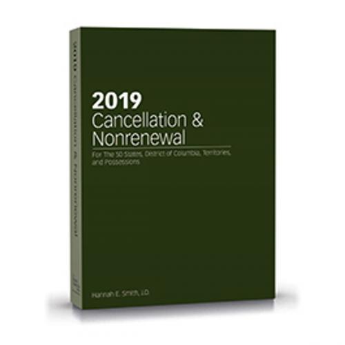 Cover of the book 2019 Cancellation & Nonrenewal by Hannah  E. Smith, The National Underwriter Company