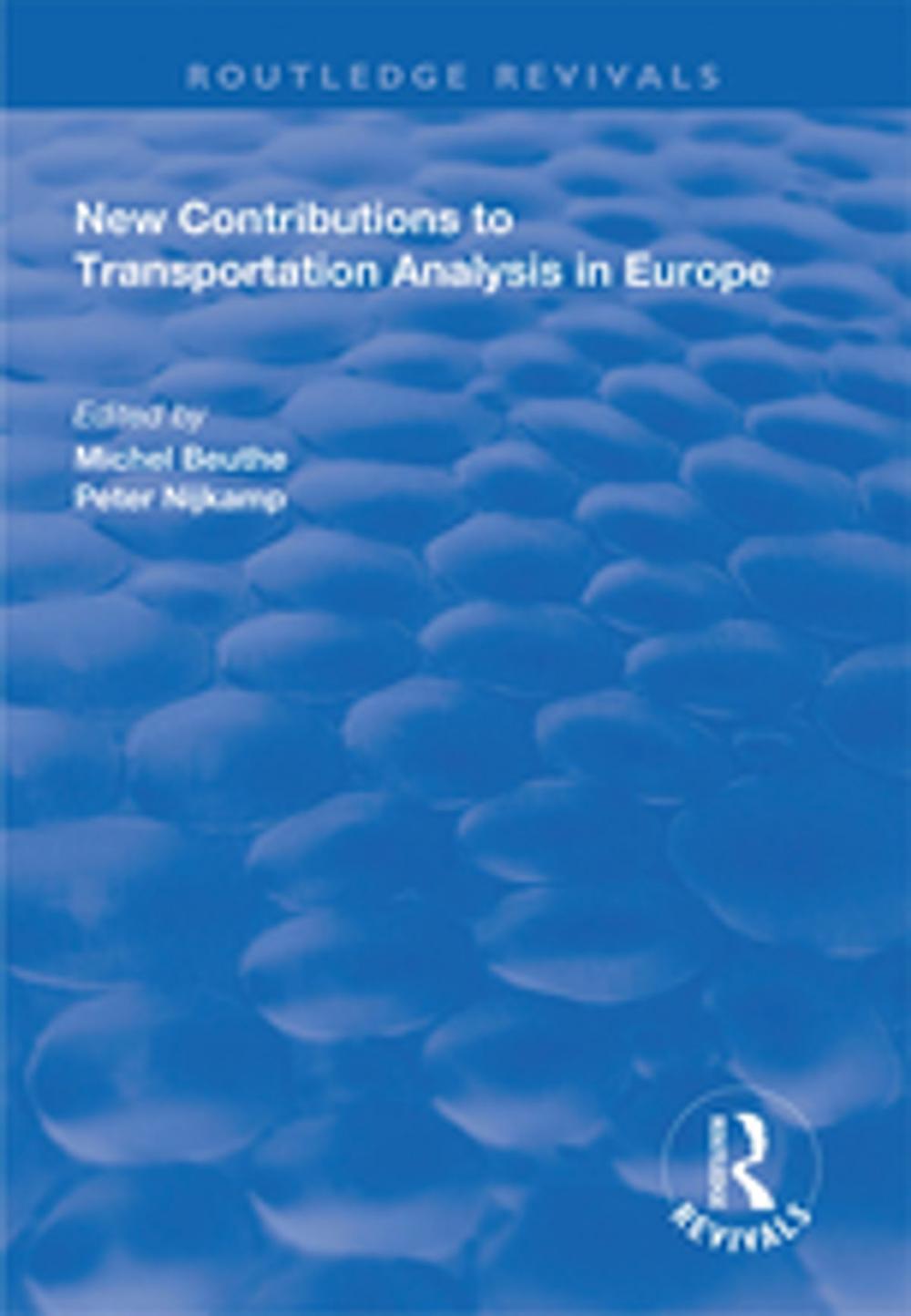 Big bigCover of New Contributions to Transportation Analysis in Europe