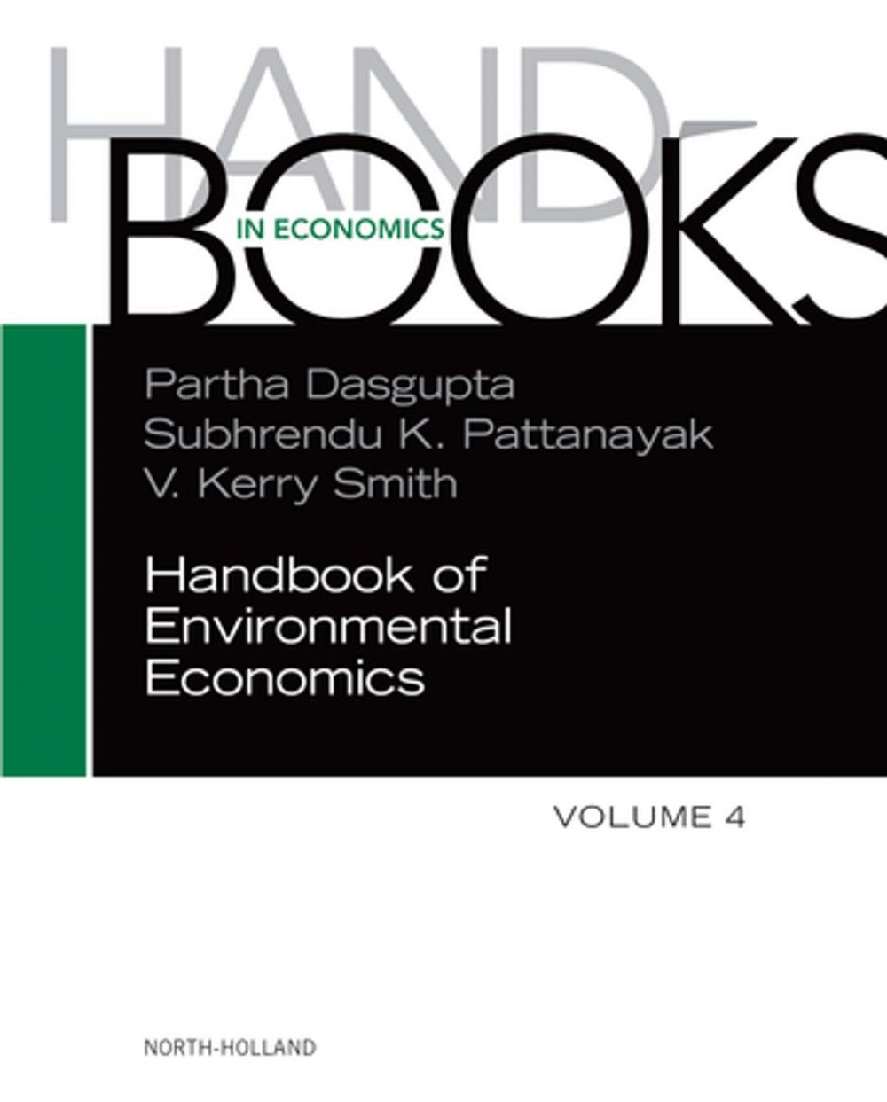 Big bigCover of Handbook of Environmental Economics