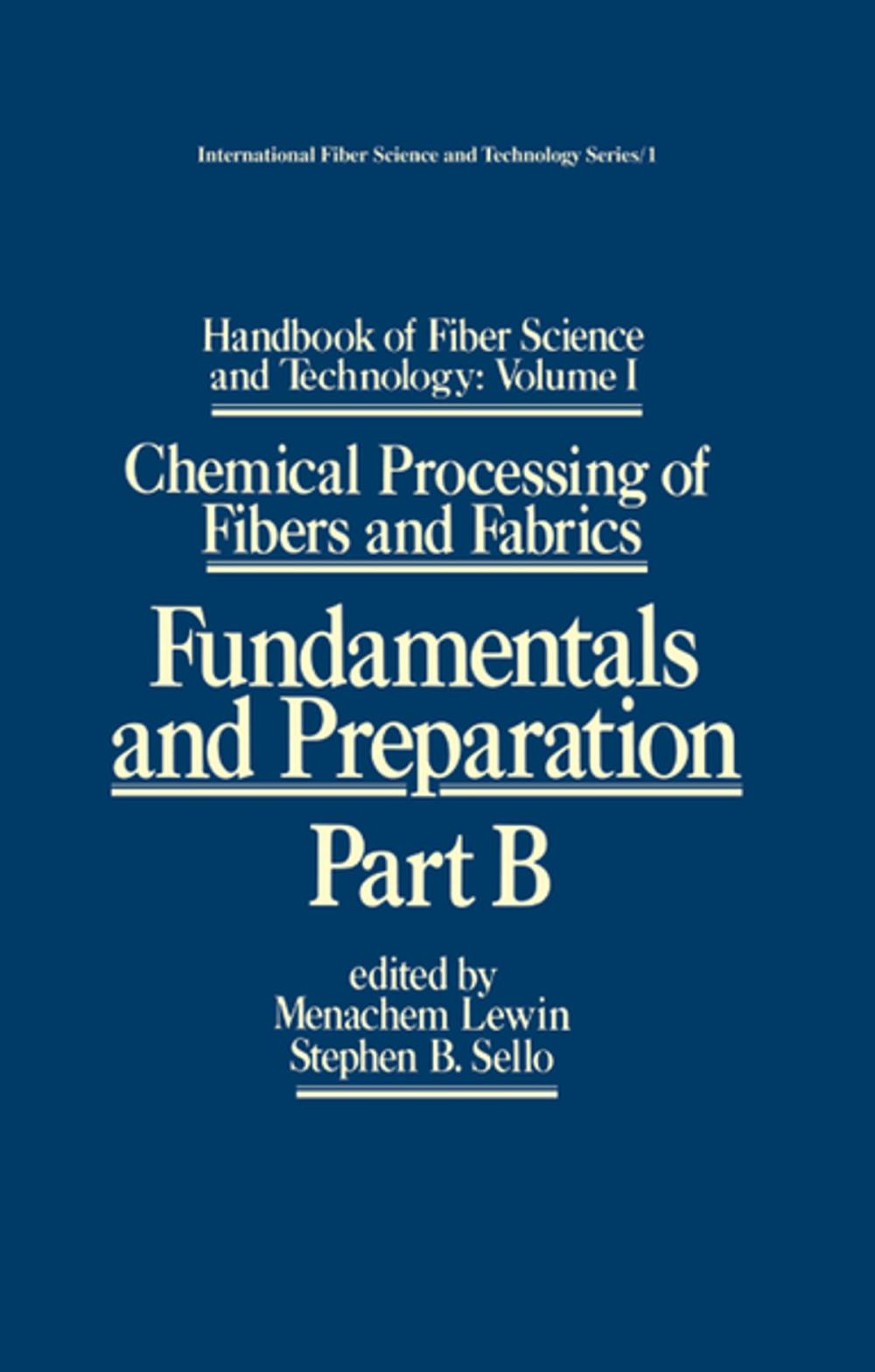 Big bigCover of Handbook of Fiber Science and Technology: Volume 1