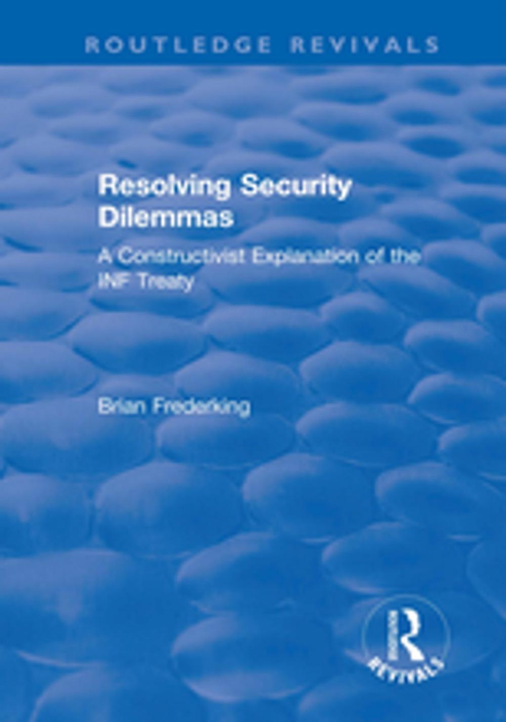 Big bigCover of Resolving Security Dilemmas