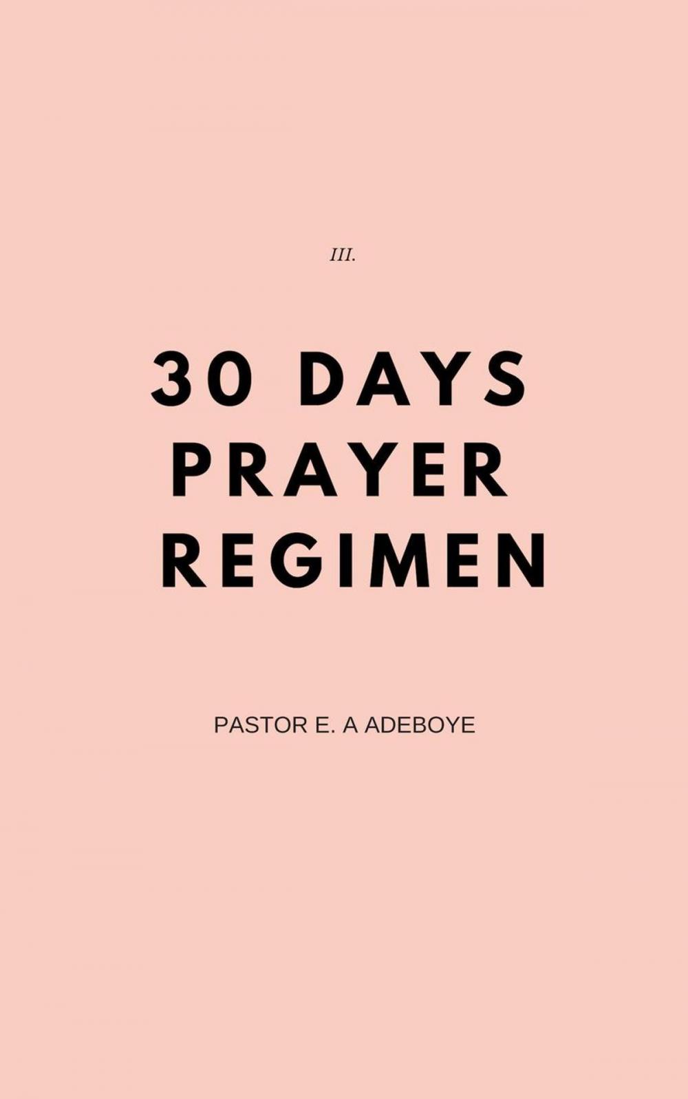 Big bigCover of 30 Days Prayer Regimen