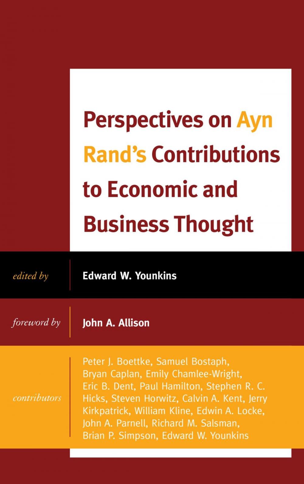 Big bigCover of Perspectives on Ayn Rand's Contributions to Economic and Business Thought