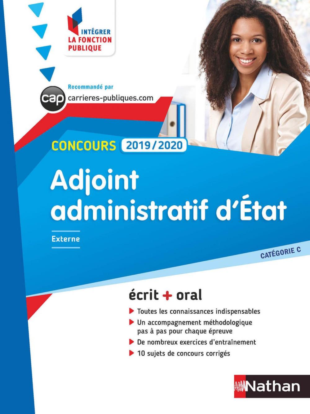 Big bigCover of Adjoint administratif d'État - Ecrit + Oral - Catégorie C - Concours 2019-2020