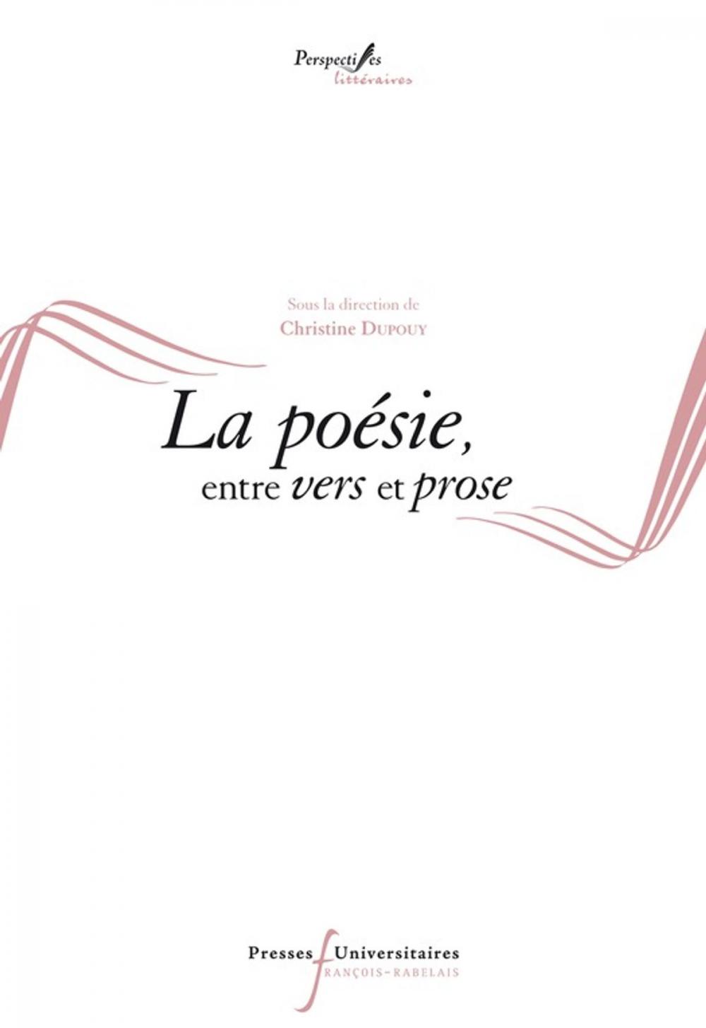 Big bigCover of La poésie, entre vers et prose