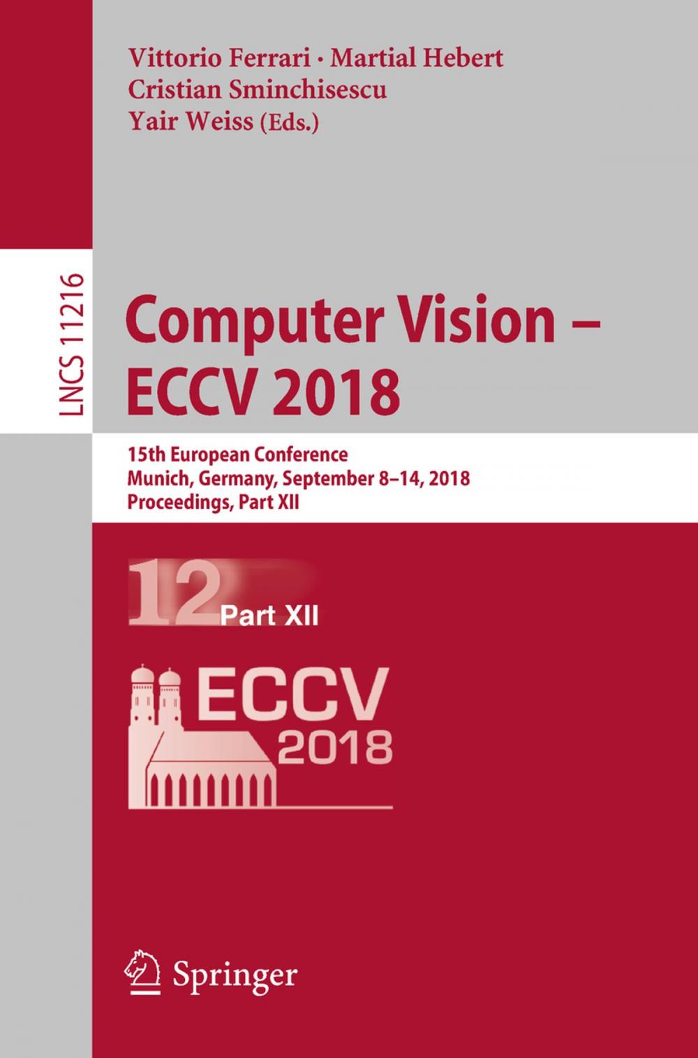 Big bigCover of Computer Vision – ECCV 2018