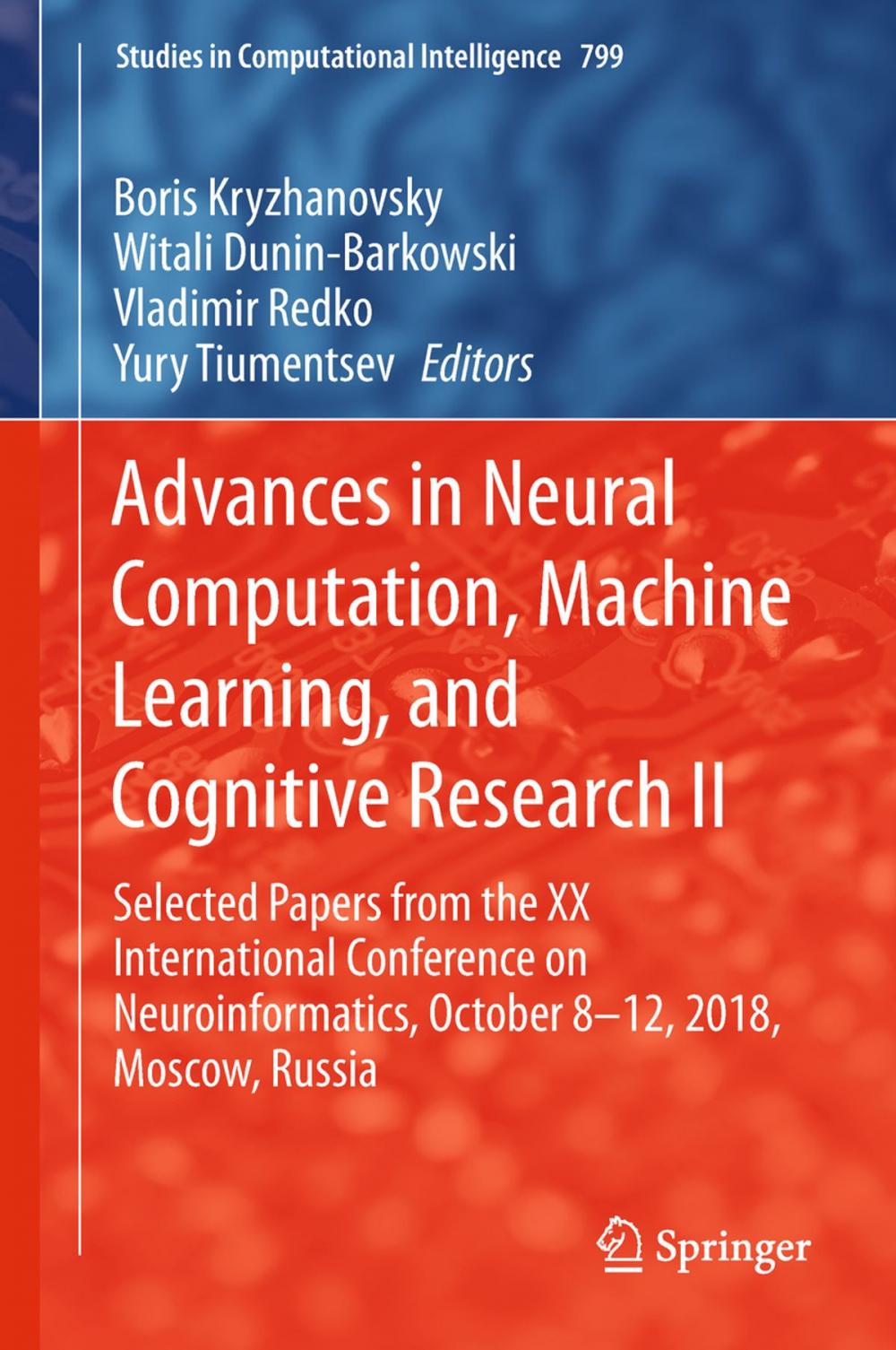 Big bigCover of Advances in Neural Computation, Machine Learning, and Cognitive Research II