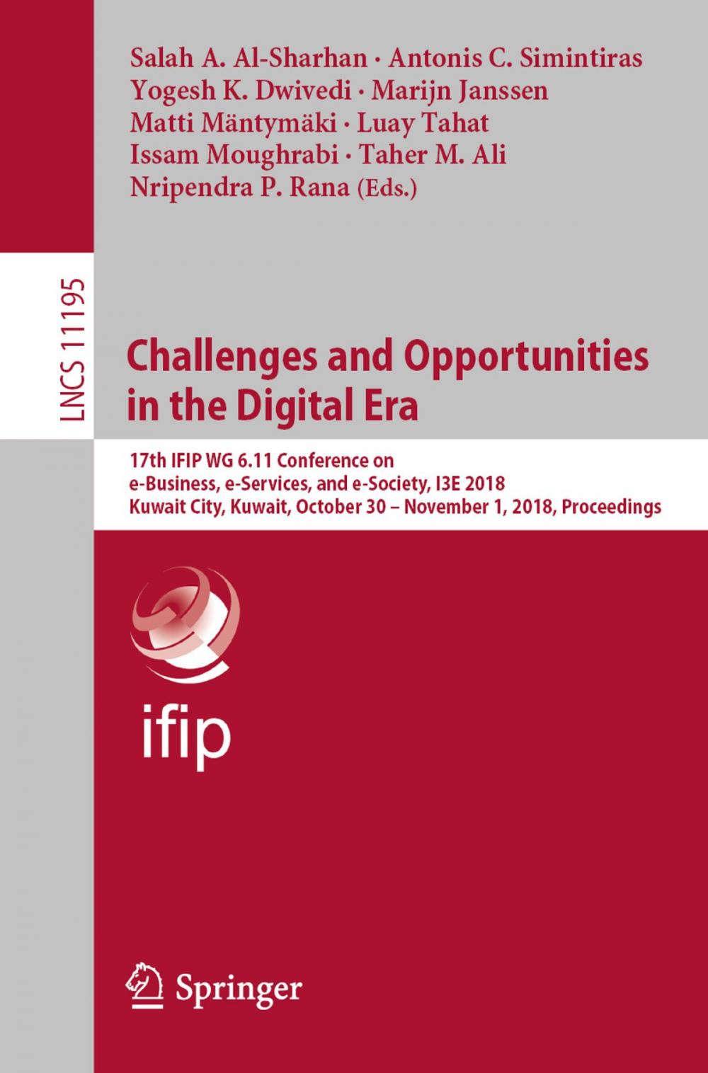 Big bigCover of Challenges and Opportunities in the Digital Era