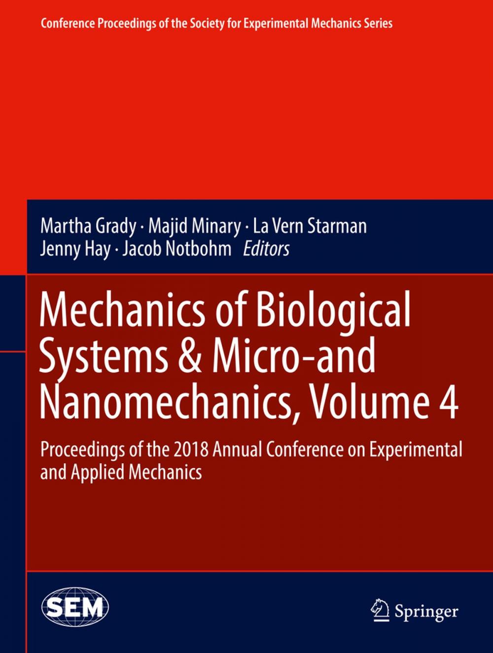 Big bigCover of Mechanics of Biological Systems & Micro-and Nanomechanics, Volume 4