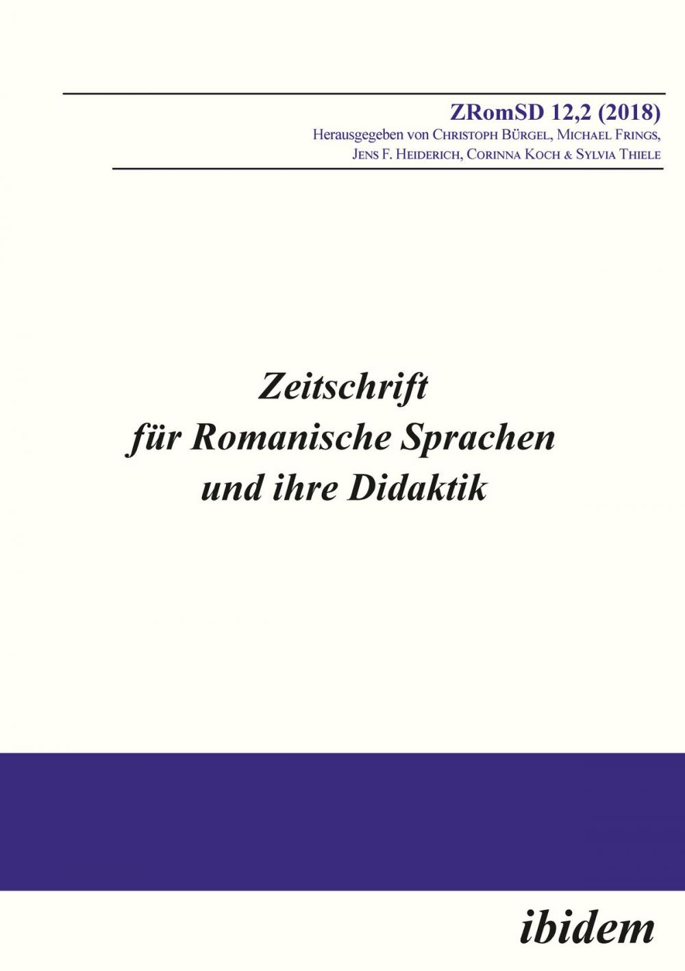 Big bigCover of Zeitschrift für Romanische Sprachen und ihre Didaktik