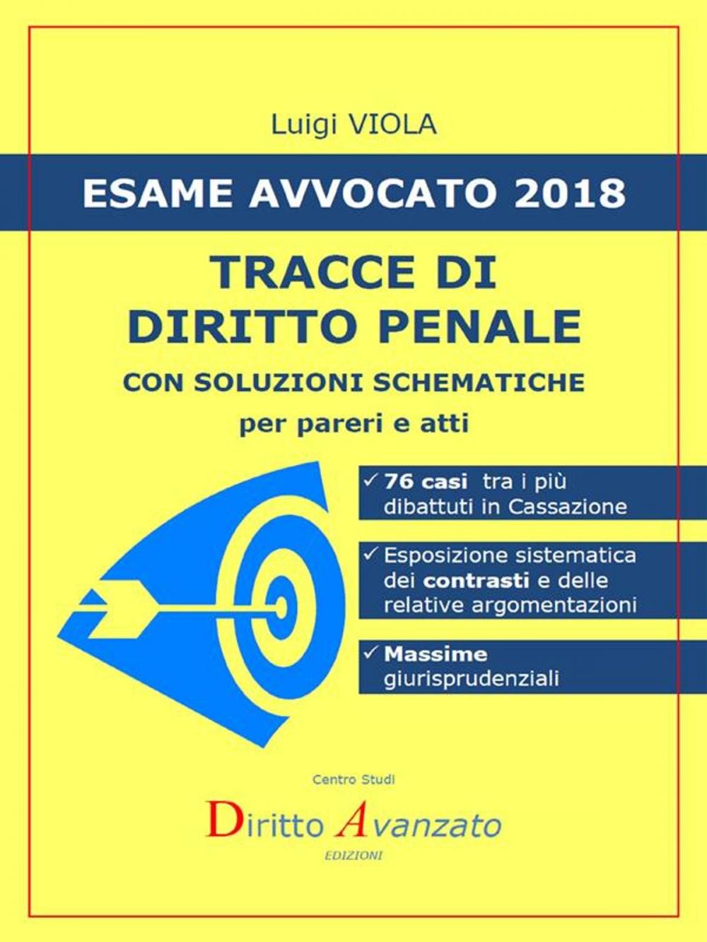 Big bigCover of ESAME AVVOCATO 2018. Tracce di Diritto penale