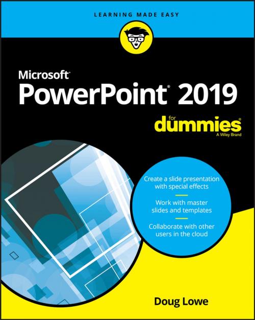 Cover of the book PowerPoint 2019 For Dummies by Doug Lowe, Wiley