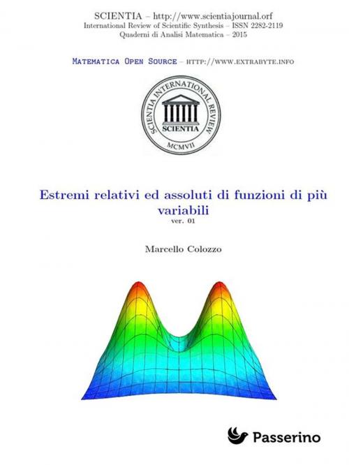 Cover of the book Estremi relativi ed assoluti di funzioni di più variabili by Marcello Colozzo, Passerino