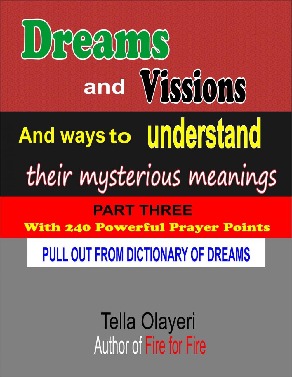 Big bigCover of Dreams and Vissions and ways to Understand their Mysterious Meanings part three