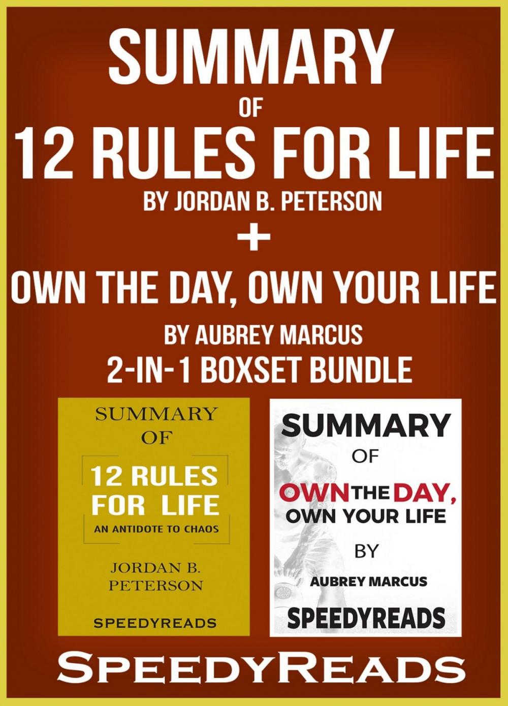 Big bigCover of Summary of 12 Rules for Life: An Antidote to Chaos by Jordan B. Peterson + Summary of Own the Day, Own Your Life by Aubrey Marcus 2-in-1 Boxset Bundle