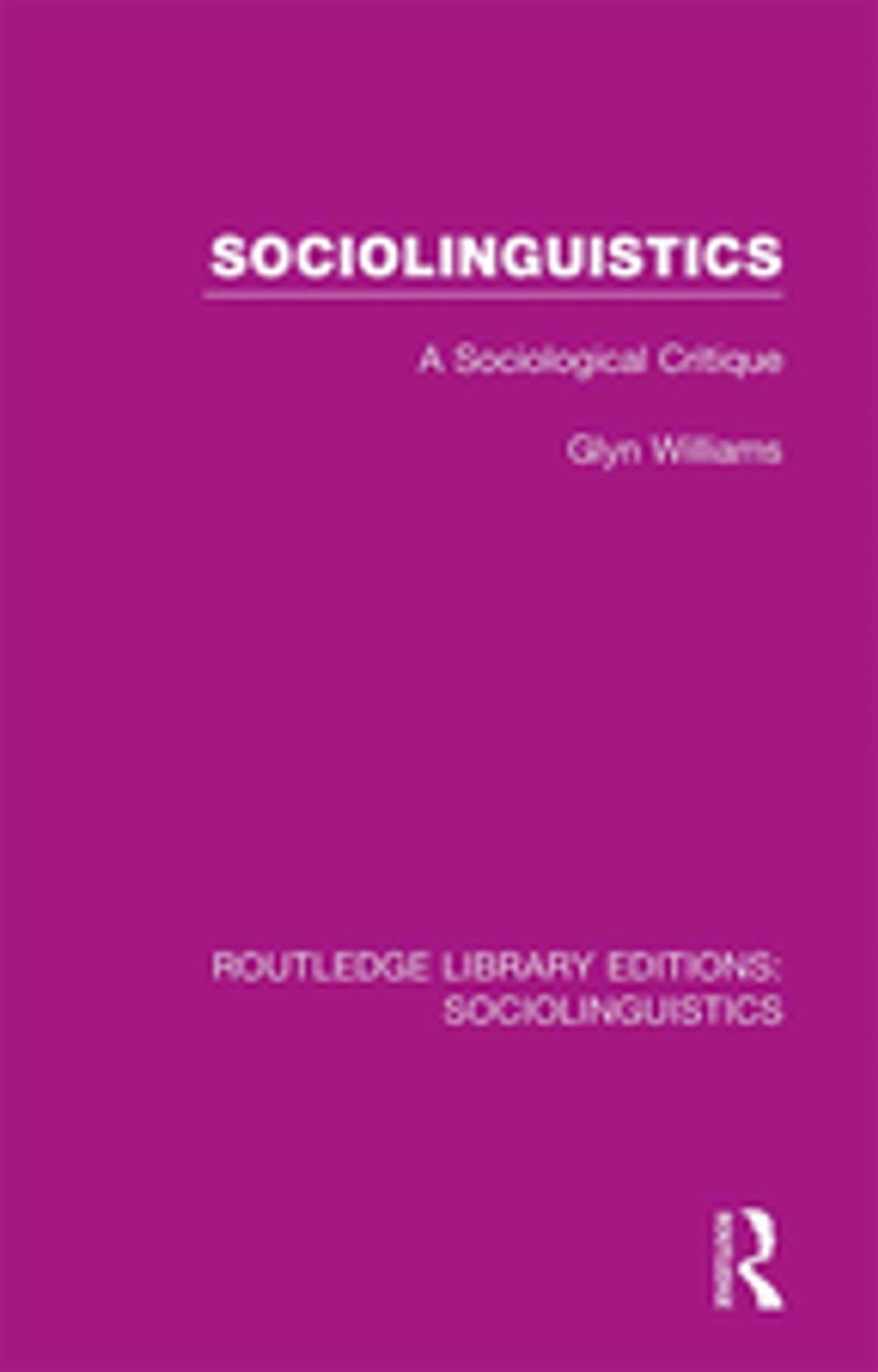 Big bigCover of Sociolinguistics