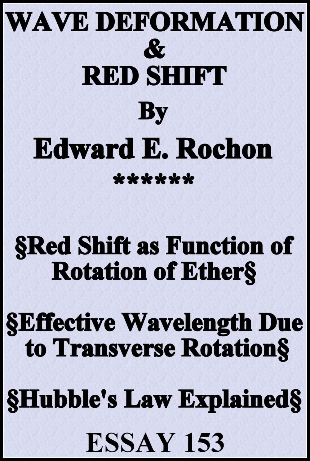 Big bigCover of Wave Deformation & Red Shift