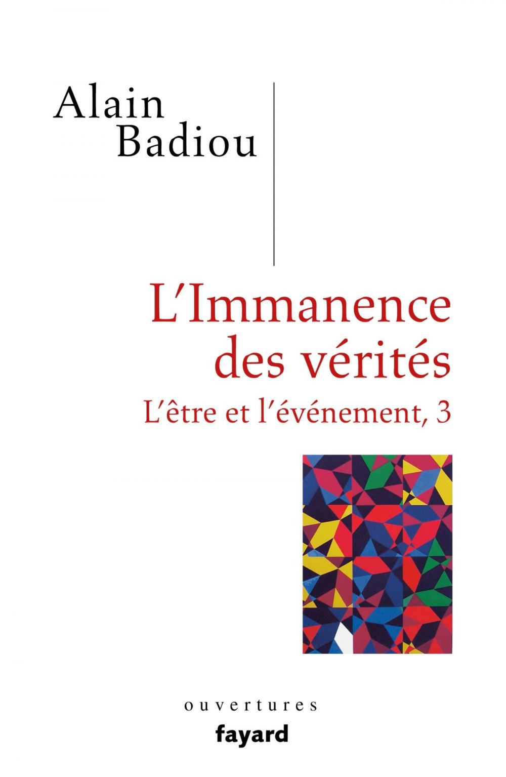 Big bigCover of L'immanence des vérités