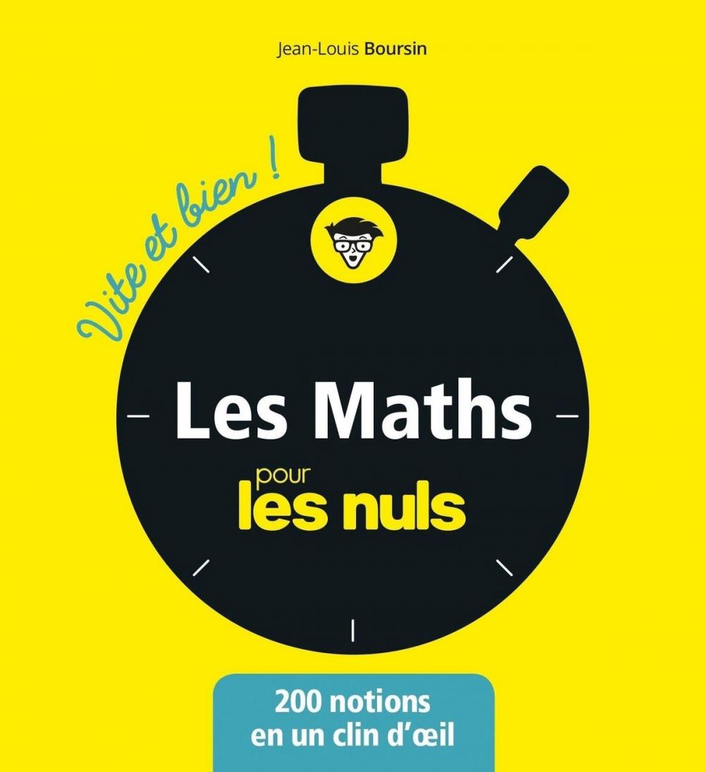 Big bigCover of Les mathématiques pour les Nuls - Vite et bien