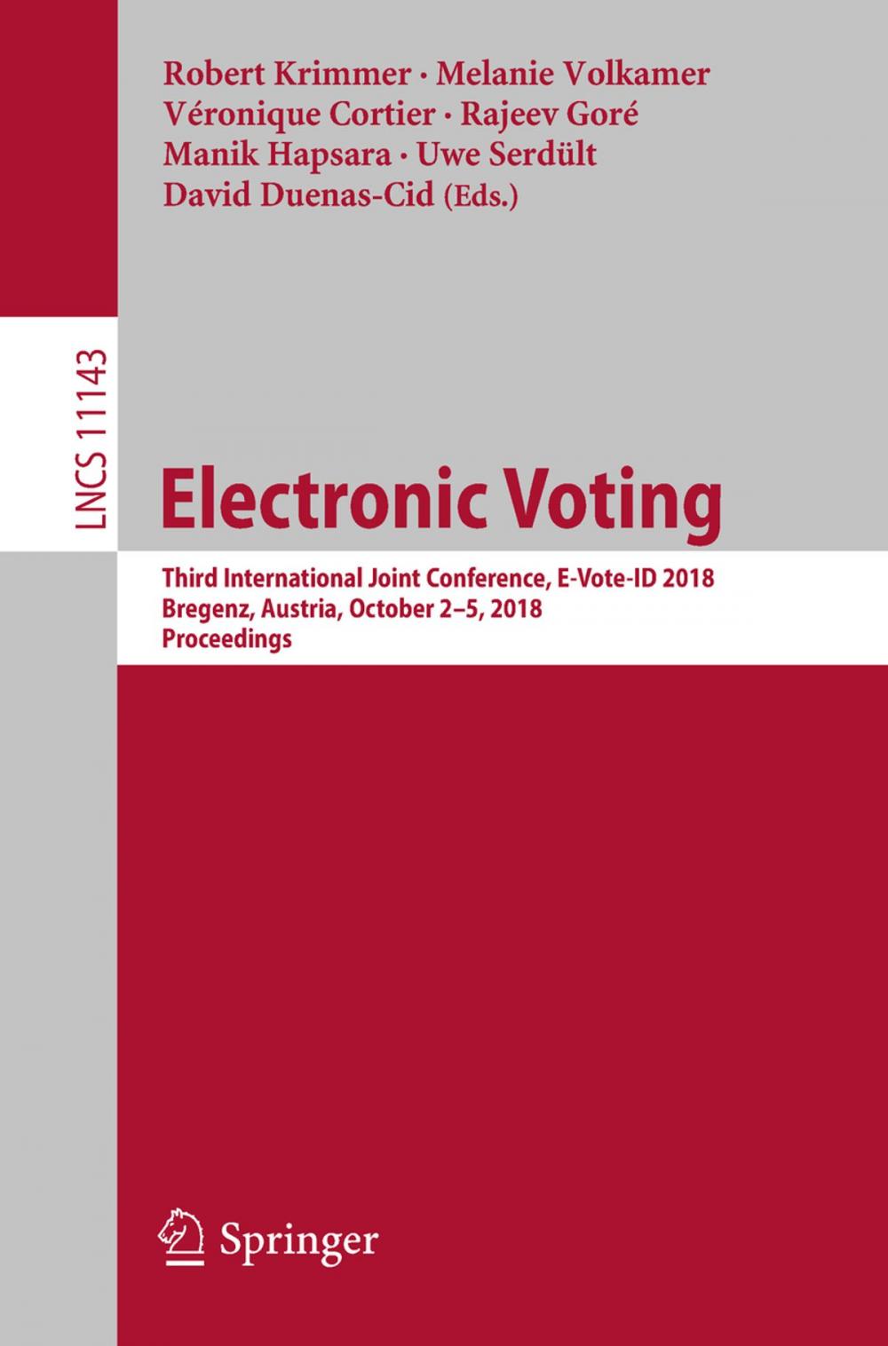 Big bigCover of Electronic Voting