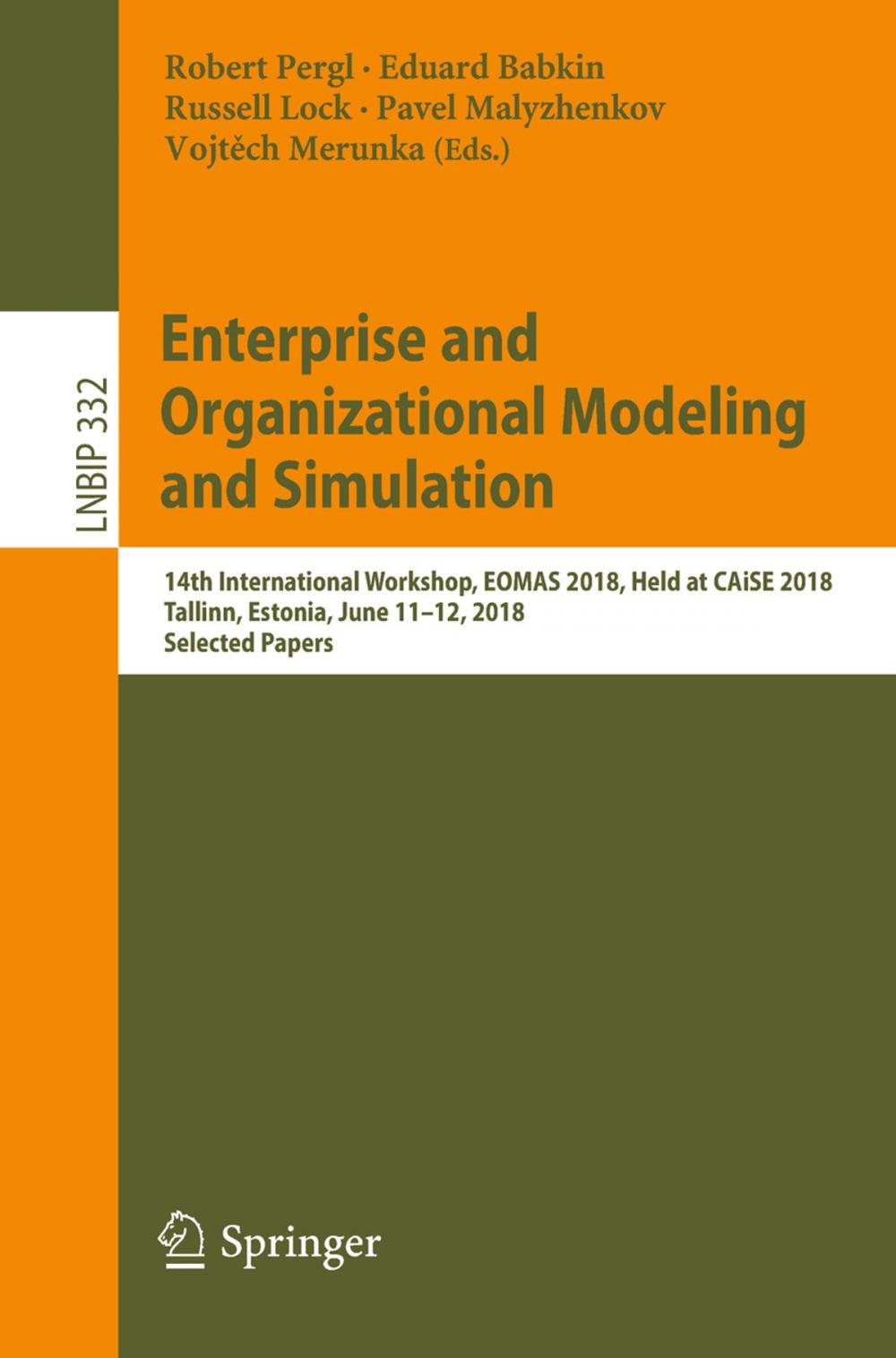 Big bigCover of Enterprise and Organizational Modeling and Simulation