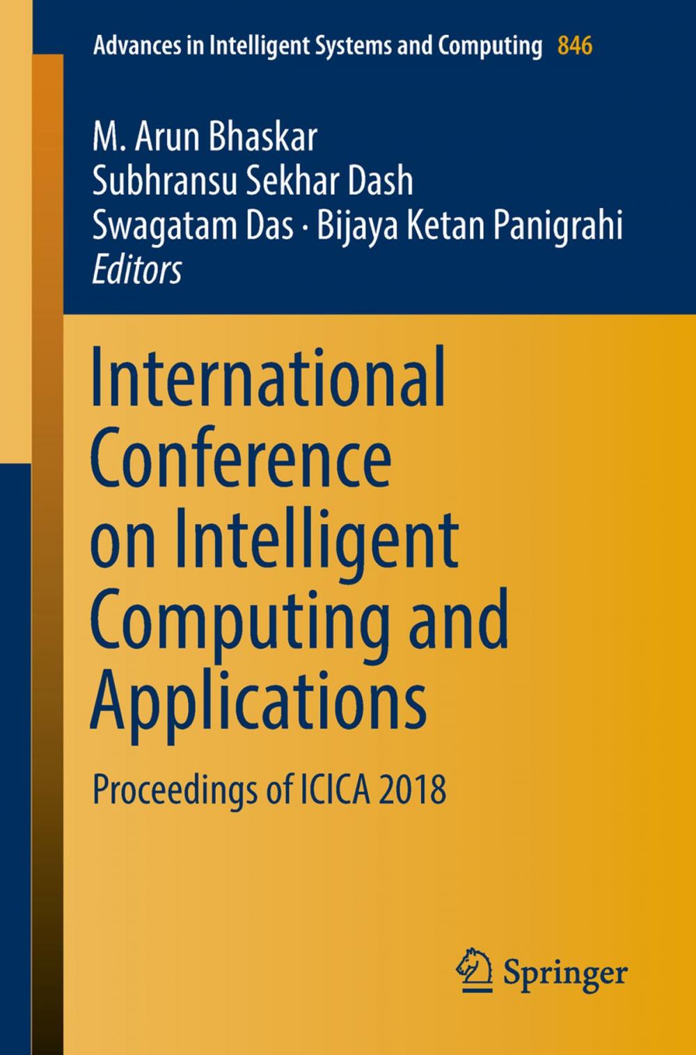 Big bigCover of International Conference on Intelligent Computing and Applications