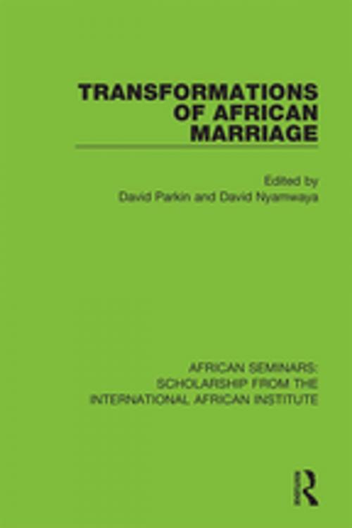 Cover of the book Transformations of African Marriage by , Taylor and Francis