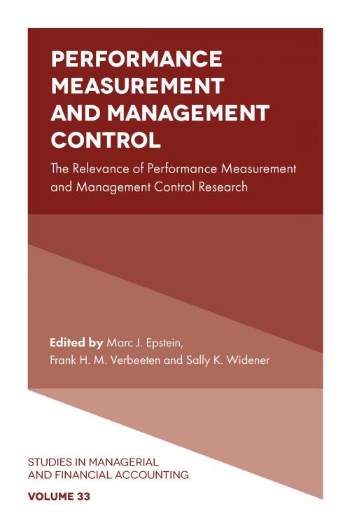Cover of the book Performance Measurement and Management Control by , Emerald Publishing Limited