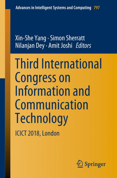 Cover of the book Third International Congress on Information and Communication Technology by , Springer Singapore