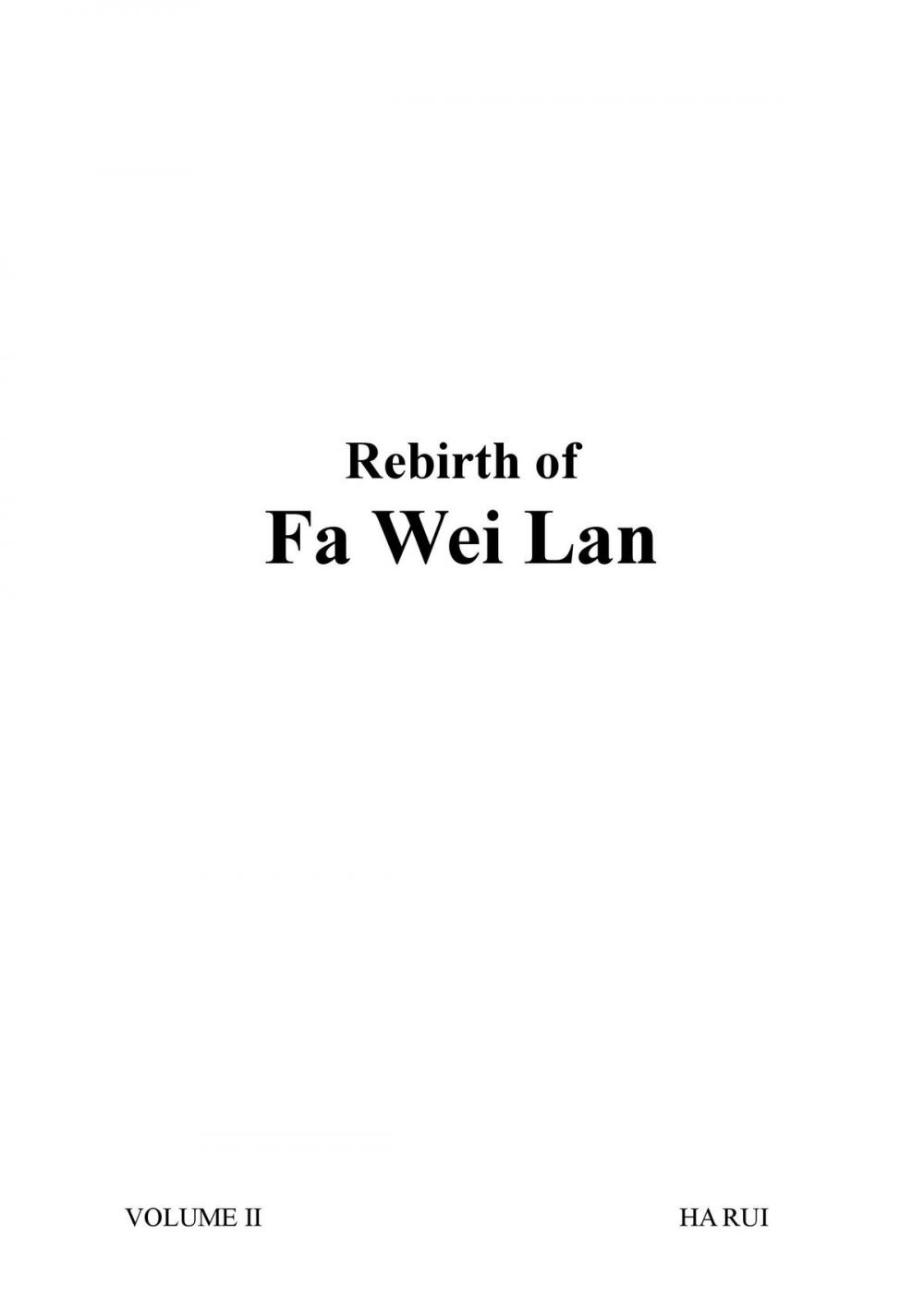 Big bigCover of Rebirth of Fa Wei Lan Volume II