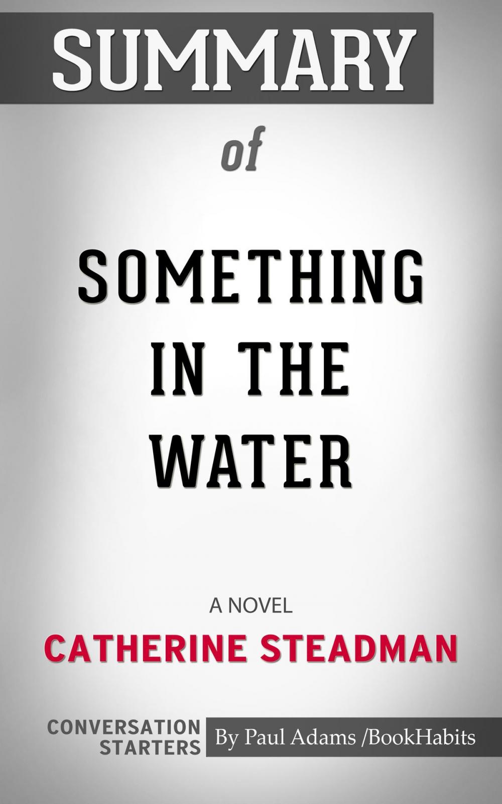 Big bigCover of Summary of Something in the Water: A Novel by Catherine Steadman | Conversation Starters