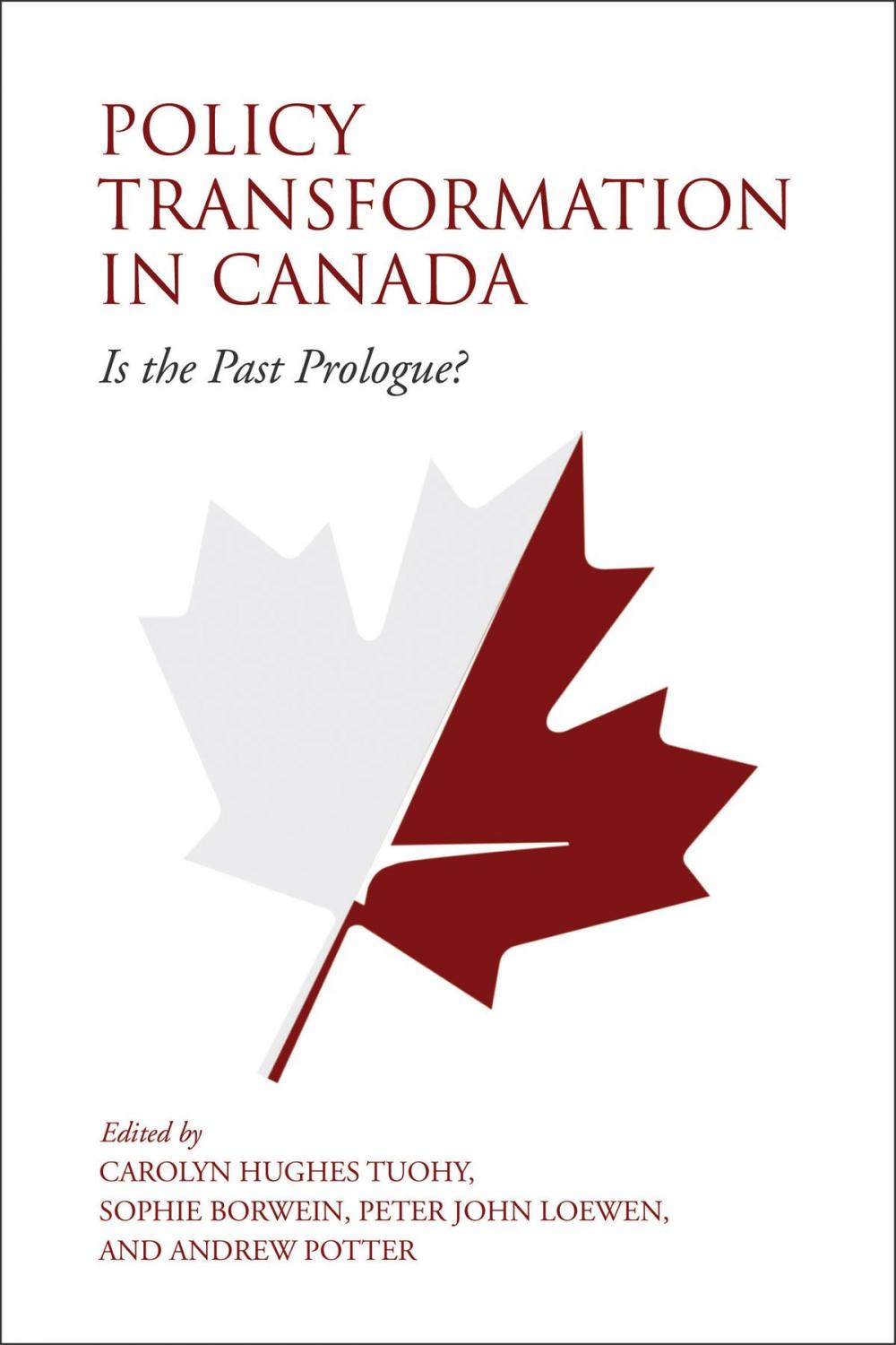 Big bigCover of Policy Transformation in Canada