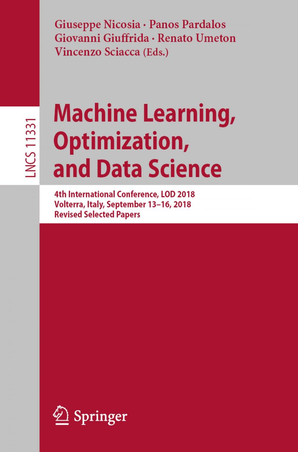 Big bigCover of Machine Learning, Optimization, and Data Science