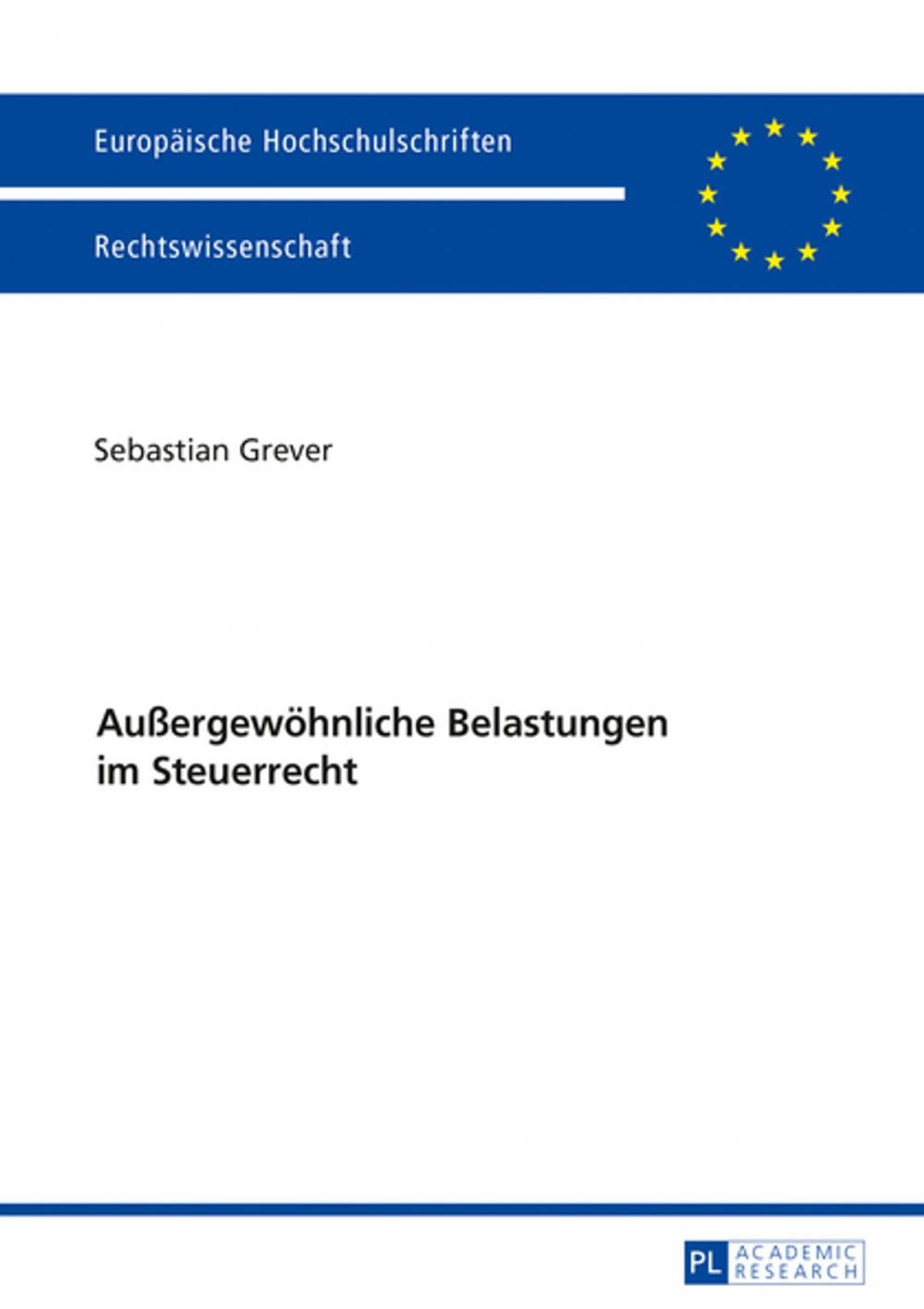 Big bigCover of Außergewoehnliche Belastungen im Steuerrecht