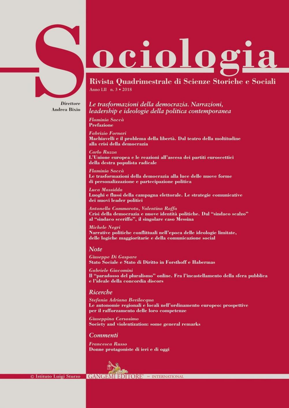 Big bigCover of Sociologia n.3/2018