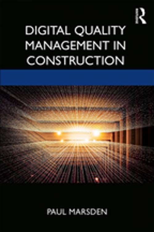 Cover of the book Digital Quality Management in Construction by Paul Marsden, CRC Press