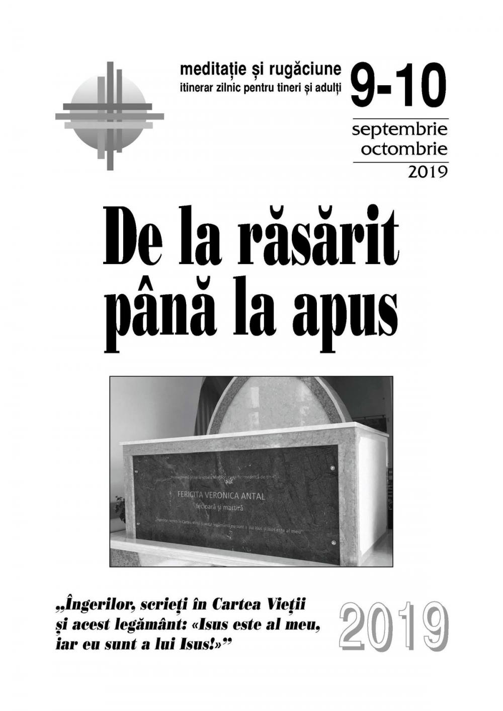 Big bigCover of De la răsărit până la apus: septembrie-octombrie 2019