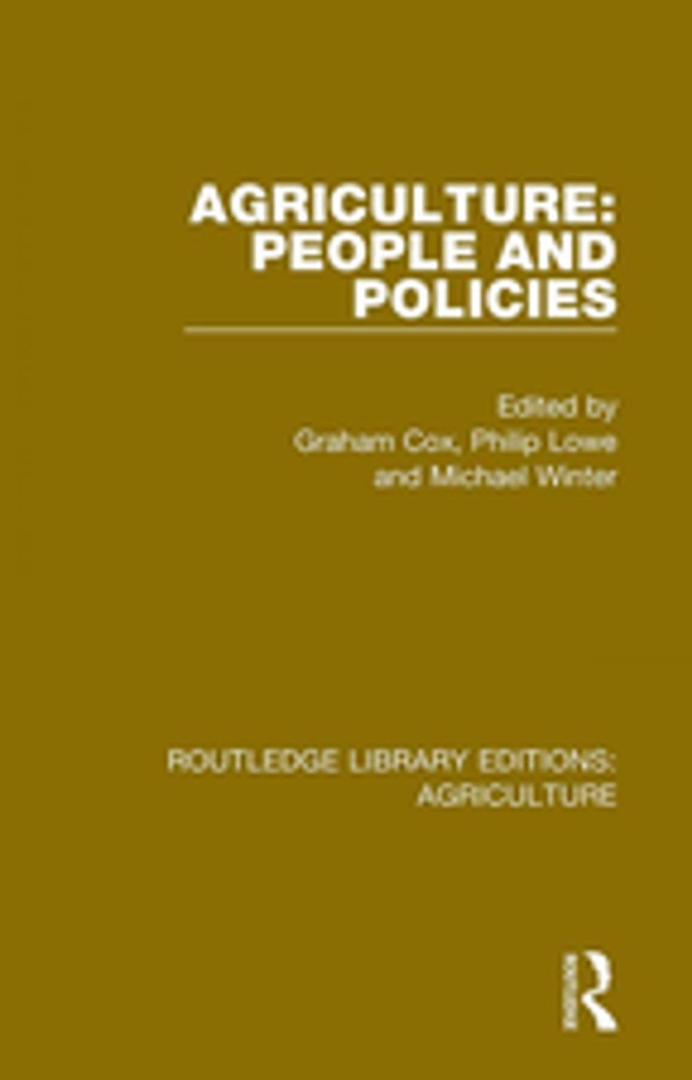 Big bigCover of Agriculture: People and Policies