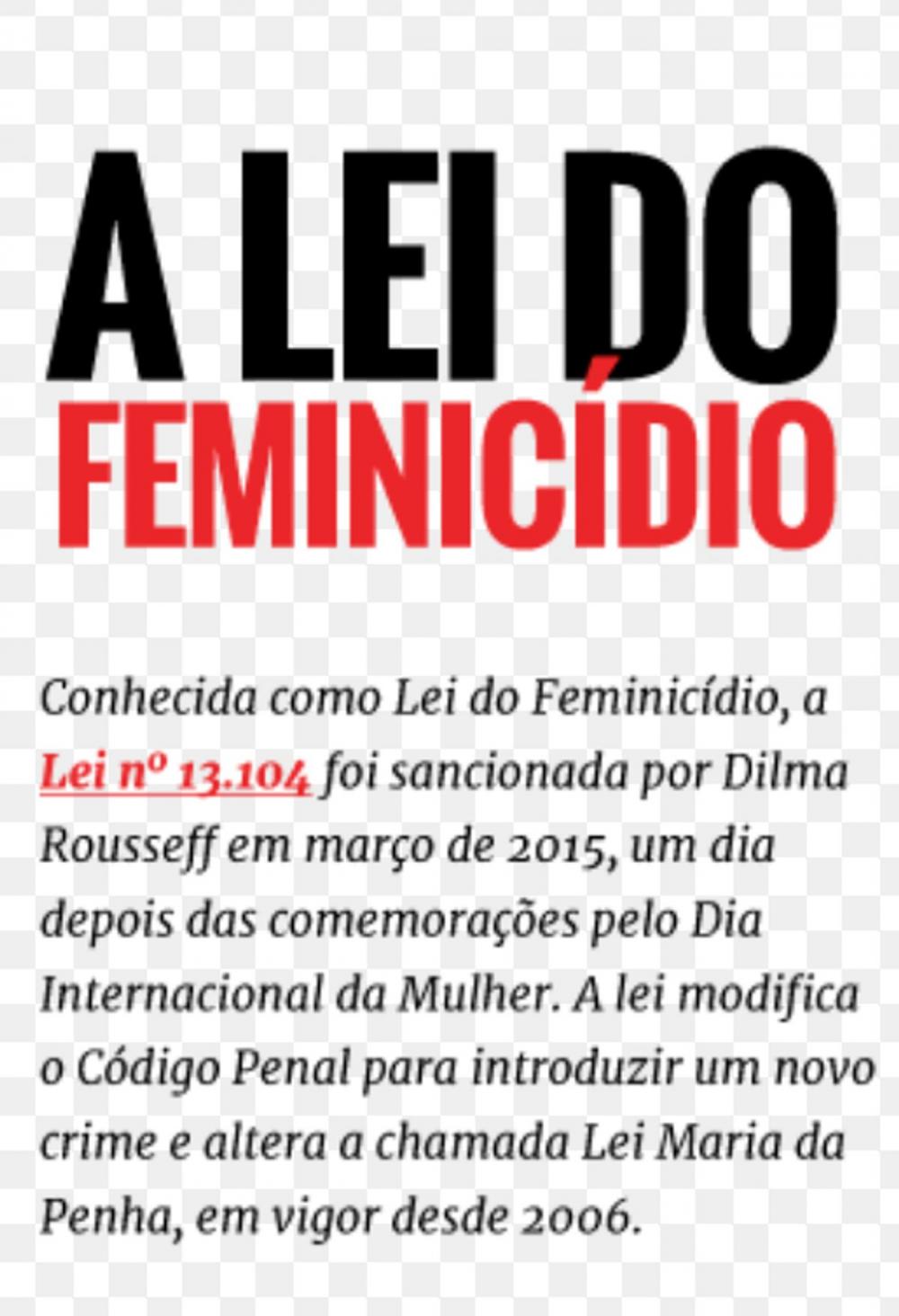 Big bigCover of Feminicidio A Lei do Feminicídio