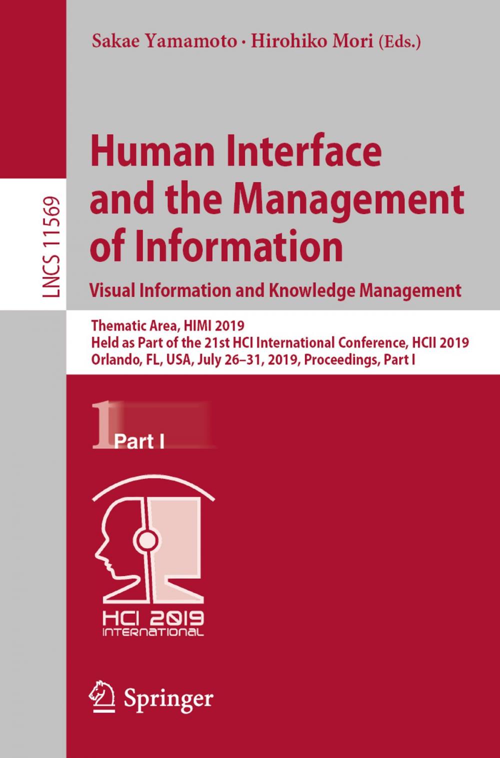 Big bigCover of Human Interface and the Management of Information. Visual Information and Knowledge Management