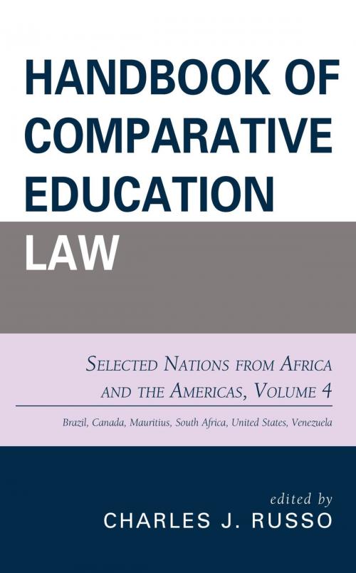 Cover of the book Handbook of Comparative Education Law by , Rowman & Littlefield Publishers