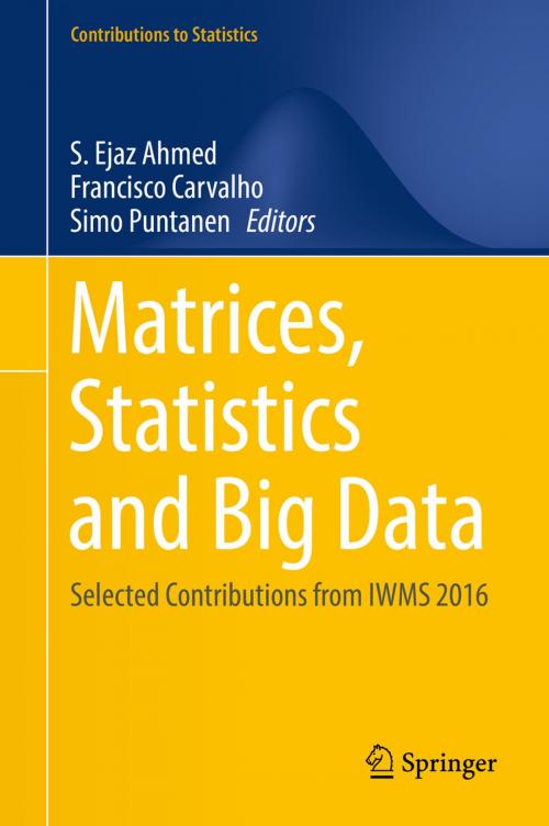Cover of the book Matrices, Statistics and Big Data by , Springer International Publishing